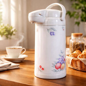 Vintage Retro Grandma Core Tiger White Multicolor Fruit Print Thermos Carafe